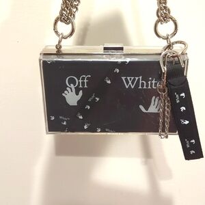 Off-White Paper Shopping Bag UPCYCLED NOVELTY Box Clutch